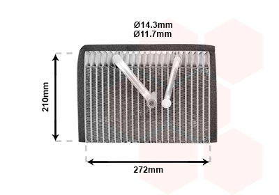 Évaporateur climatisation VAN WEZEL 3700V300