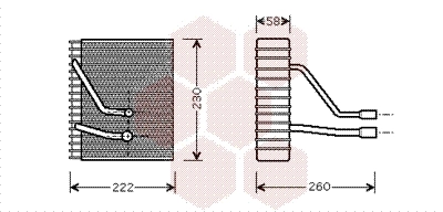 Évaporateur climatisation VAN WEZEL 1800V330