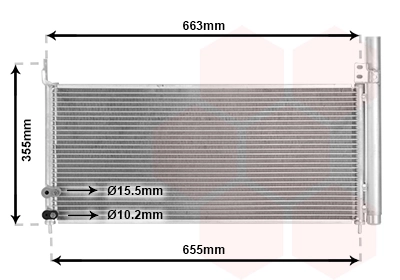Condenseur, climatisation VAN WEZEL 53005576