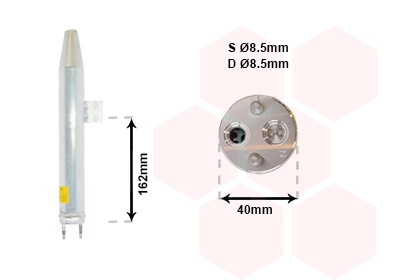 Filtre déshydratant, climatisation VAN WEZEL 8300D165