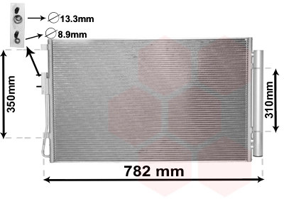 Condenseur, climatisation VAN WEZEL 82005344