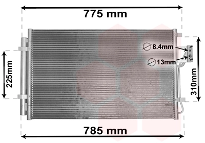 Condenseur, climatisation VAN WEZEL 82005311
