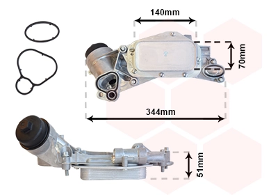 Van Wezel 37013684 — Радіатор масляний Opel (вир-во Van Wezel)