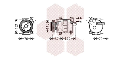 Compresseur, climatisation VAN WEZEL 3700K558