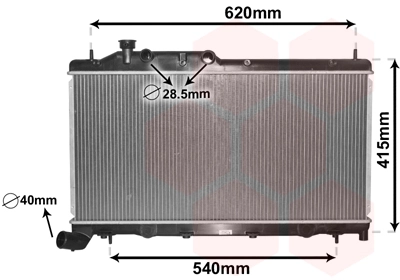 Van Wezel 51002105 — Радіатор охолодження SUBARU IMPREZA/ FORESTER 2.0D 08- (вир-во Van Wezel)