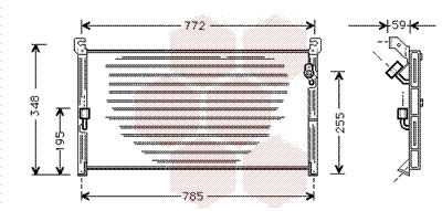 Condenseur, climatisation VAN WEZEL 53005130