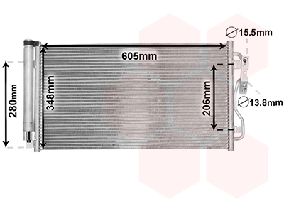 Van Wezel 06005434 — Радіатор кондиціонера BMW1(F20/11)-3(F30/11) (вир-во Van Wezel)