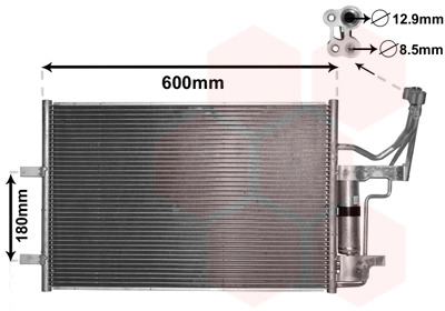 Van Wezel 27005184 — Конденсор кондиціонера MAZDA 3/5 ALL 03- (Van Wezel)
