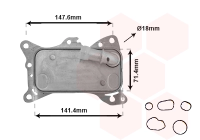 Van Wezel 30013705 — Радіатор масляний MB (вир-во Van Wezel)