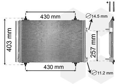 Condenseur, climatisation VAN WEZEL 09005231