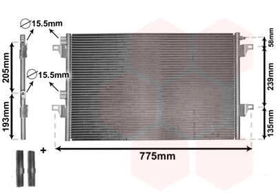 Condenseur, climatisation VAN WEZEL 43005382