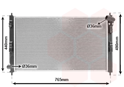 Van Wezel 32002207 — Радіатор LANCER7/OUTLANDER 07- (Van Wezel)