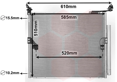 Condenseur, climatisation VAN WEZEL 53005677