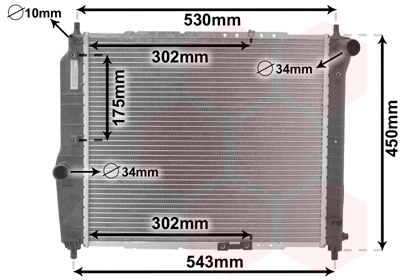 Van Wezel 81002066 — Радіатор охолодження AVEO 12/12 MT +-AC 1.5 (Van Wezel)