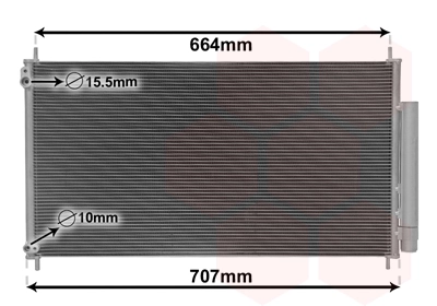 Condenseur, climatisation VAN WEZEL 25015703