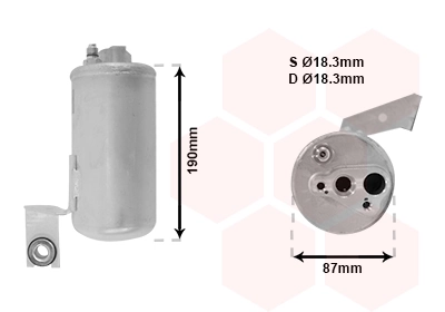 Filtre déshydratant, climatisation VAN WEZEL 0700D084