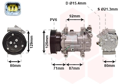 Van Wezel 4300K401 — Компресор кондиціонера NISSAN QASHQAI/ RENAULT KANGOO 08 > 13 (вир-во Van Wezel)