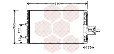 Condenseur, climatisation VAN WEZEL 09005099