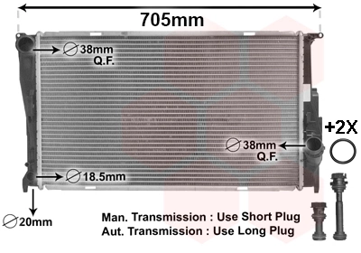 Van Wezel 06002293 — Радіатор охолодження BMW 1/3SER E87/90 DIES 04- (вир-во Van Wezel)