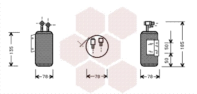 Filtre déshydratant, climatisation VAN WEZEL 5800D169