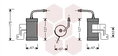 Filtre déshydratant, climatisation VAN WEZEL 2700D165