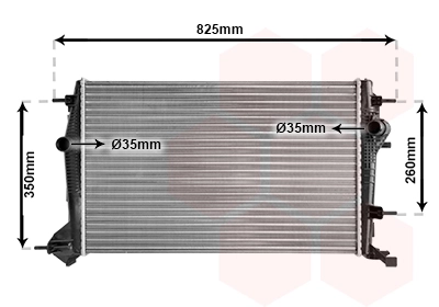 Van Wezel 43002414 — Радіатор охолодження RENAULT SCENIC 4/09 > 16 (вир-во Van Wezel)