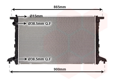 Van Wezel 03012721 — Радіатор охолодження Audi A4/A5 HD 15+ (вир-во Van Wezel)