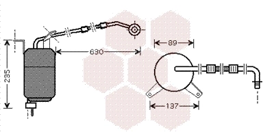 Filtre déshydratant, climatisation VAN WEZEL 7700D033