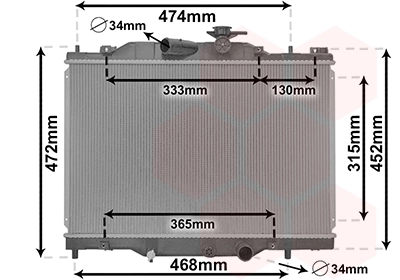 Van Wezel 27012700 — Радіатор охолодження MAZDA CX-3 15 > 21 (вир-во Van Wezel)