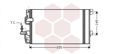 Condenseur, climatisation VAN WEZEL 37005390