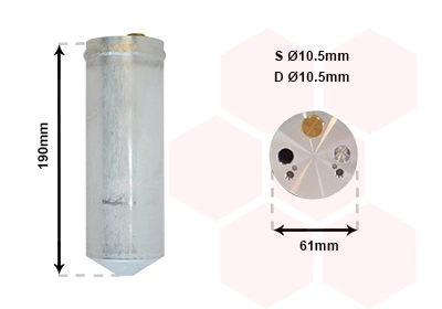 Filtre déshydratant, climatisation VAN WEZEL 5900D108