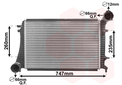 Van Wezel 58004268 — Інтеркулер AUDI; SEAT; SKODA; Volkswagen (вир-во Van Wezel)