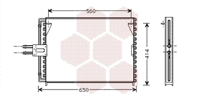 Condenseur, climatisation VAN WEZEL 43005189