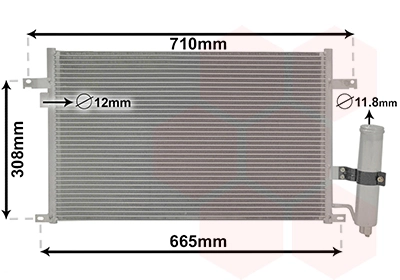Condenseur, climatisation VAN WEZEL 81005056
