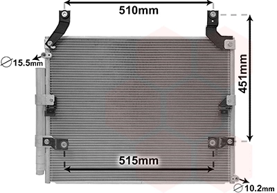 Condenseur, climatisation VAN WEZEL 53005697