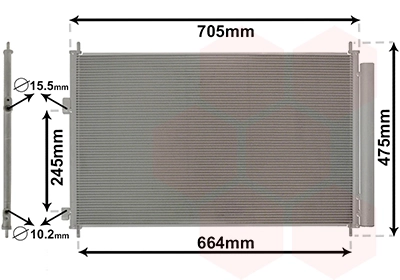 Van Wezel 53005410 — Конденсор кондиціонера RAV4 ALL 06- (Van Wezel)