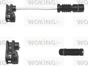 Warning Contact, brake pad wear
