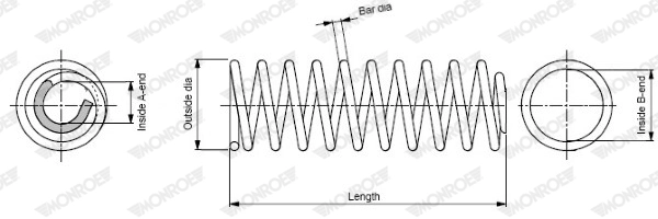 Ressort de suspension MONROE SP3893
