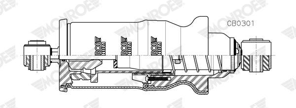 Amortisseur, suspension de la cabine MONROE CB0301
