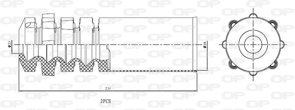 Dust Cover Kit, shock absorber