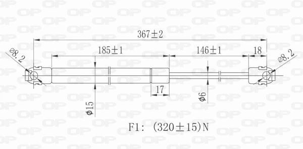 Gas Spring, bonnet