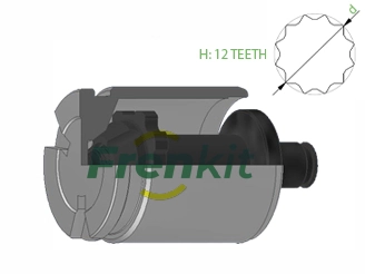 Piston, brake caliper