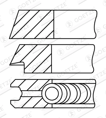 Jeu de segments de pistons