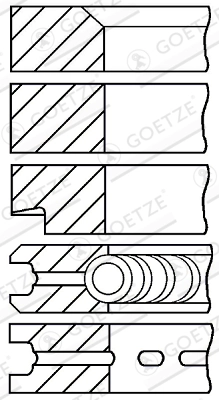Piston ring set