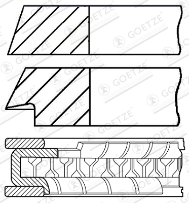 Piston ring set