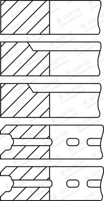 Jeu de segments de pistons GOETZE ENGINE 08-126311-10