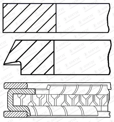Piston ring set