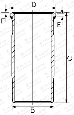 Chemise de cylindre GOETZE ENGINE 15-459340-00