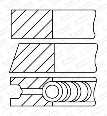 Jeu de segments de pistons