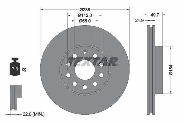 Disque de frein Textar